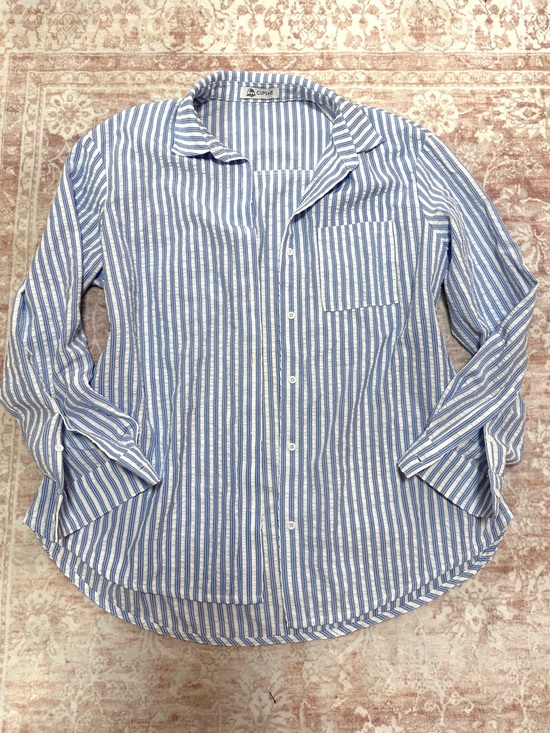 Cupshe Other - Cupshe 🩵 Striped Long Sleeve Cover Up Top